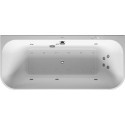 Baignoire Bain à remous rectangulaire HAPPY D.2 VW 180 l 180x80 blanc, 2 dossiers Combi-Syst P