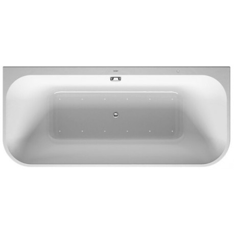 Baignoire Bain à remous rectangulaire HAPPY D.2 VW 180 l 180x80 blanc, 2 dossiers Combi-Syst E