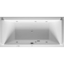 Baignoire Bain à remous rectangulaire STARCK 174 l 180x80 blanc, 2 dossiers Jet-Syst
