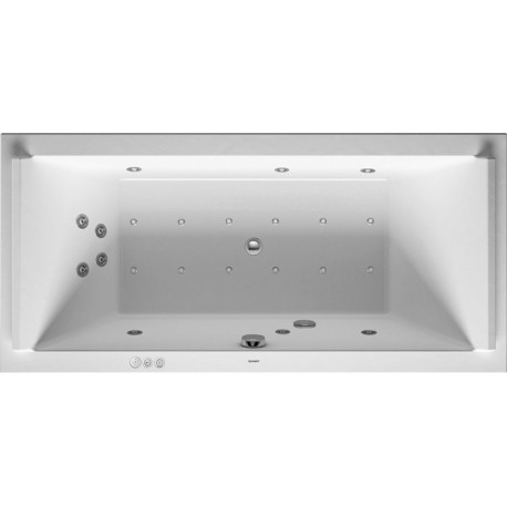 Baignoire Bain à remous rectangulaire STARCK 174 l 180x80 blanc, 2 dossiers Combi-Syst P