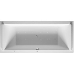 Baignoire Bain à remous rectangulaire STARCK 174 l 180x80 blanc, 2 dossiers Combi-Syst E
