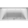 Baignoire Bain à remous rectangulaire STARCK 241 l 190x90 blanc, 2 dossiers Jet-Syst