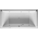 Baignoire Bain à remous rectangulaire STARCK 309 l 200x100 blanc, 2 dossiers Jet-Syst