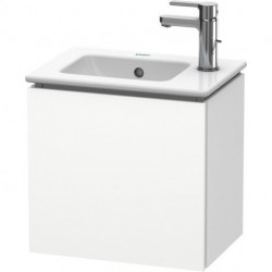 Meuble sous-vasque L-CUBE 294x420x400mm ouverture droite blanc mat