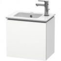 Meuble sous-vasque L-CUBE 294x420x400mm ouverture droite blanc mat