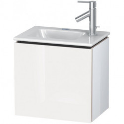 Meuble sous-vasque L-CUBE 294x420x400mm ouverture droite blanc brillant