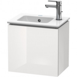 Meuble sous-vasque L-CUBE 294x420x400mm ouverture droite blanc brillant lack