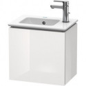 Meuble sous-vasque L-CUBE 294x420x400mm ouverture droite blanc brillant lack