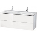 Meuble sous-vasque L-CUBE 1290x481x555mm blanc mat