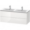 Meuble sous-vasque L-CUBE 1290x481x555mm blanc brillant lack