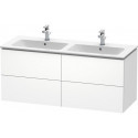 Meuble sous-vasque L-CUBE 1290x481x550mm blanc mat