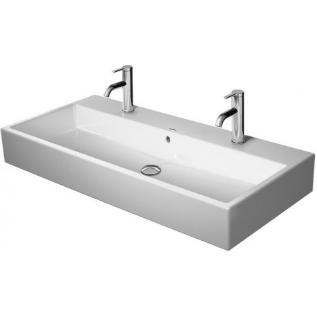 Lavabo Duravit VERO AIRavec trop plein plage de robinettrie 1000x470mm 1 trou de robinetterie blanc