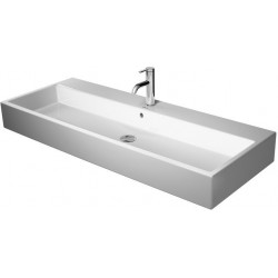 Lavabo Duravit VERO AIRavec trop plein plage de robinettrie 1200x470mm 1 trou de robinetterie blanc