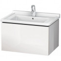 Meuble sous-vasque L-CUBE 469x670x408mm blanc brillant lack