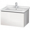 Meuble sous-vasque L-CUBE 469x670x408mm blanc brillant lack
