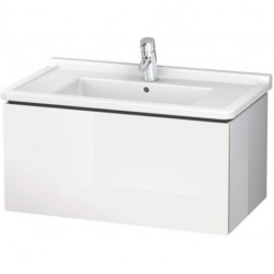 Meuble sous-vasque L-CUBE 469x820x408mm blanc brillant lack