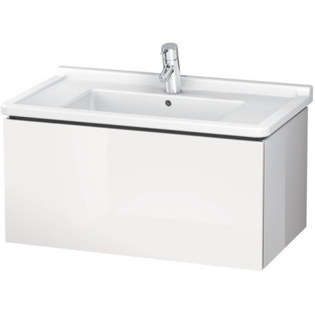 Meuble sous-vasque L-CUBE 469x820x408mm blanc brillant lack
