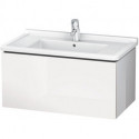 Meuble sous-vasque L-CUBE 469x820x408mm blanc brillant lack