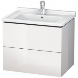 Meuble sous-vasque L-CUBE 469x670x558mm blanc brillant