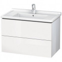 Meuble sous-vasque L-CUBE 469x820x558mm blanc brillant lack