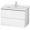Meuble sous-vasque L-CUBE 469x820x558mm blanc brillant lack