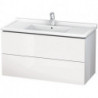 Meuble sous-vasque L-CUBE 469x1020x558mm blanc brillant