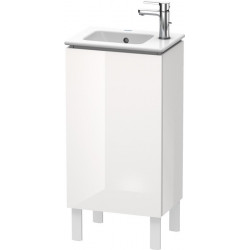 Meuble sous-vasque L-CUBE 294x420x704mm ouverture droite blanc brillant