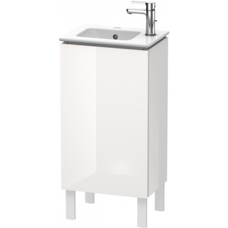 Meuble sous-vasque L-CUBE 294x420x704mm ouverture droite blanc brillant