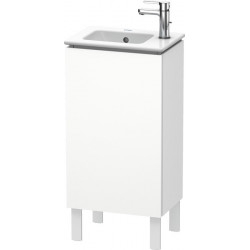Meuble sous-vasque L-CUBE 294x420x704mm ouverture gauche blanc mat