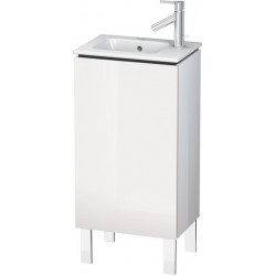 Meuble sous-vasque L-CUBE 294x420x704mm ouverture gauche blanc brillant