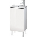 Meuble sous-vasque L-CUBE 294x420x704mm ouverture gauche blanc brillant