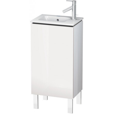 Meuble sous-vasque L-CUBE 294x420x704mm ouverture gauche blanc brillant lack