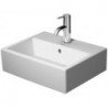 Lave-mains Duravit VERO AIRavec trop plein plage de robinettrie 450x350mm 1 trou de robinetterie blanc