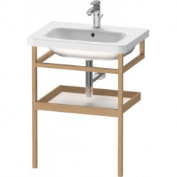 Porte-serviettes DURASTYLE 440x590mmavec étagèdroiteblanc brillant/chêne massif