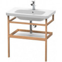 Porte-serviettes DURASTYLE 440x740mmavec étagèdroiteblanc brillant/chêne massif