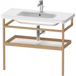 Porte-serviettes DURASTYLE 440x940mmavec étagèdroiteblanc brillant/chêne massif