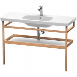 Porte-serviettes DURASTYLE 440x1140mmavec étagèblanc brillant/chêne massif