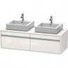 Meuble sous-vasque KETHO 550x1400x426mm blanc brillant