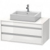 Meuble sous-vasque KETHO 550x1000x496mm blanc brillant