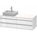 Meuble sous-vasque KETHO 550x1400x496m avec éclairage li blanc brillant