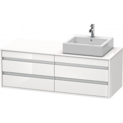 Meuble sous-vasque KETHO 550x1400x496m avec éclairage re blanc brillant