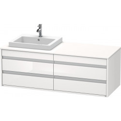 Meuble sous-vasque KETHO 550x1400x496mm WT li blanc brillant