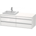 Meuble sous-vasque KETHO 550x1400x496mm WT li blanc brillant