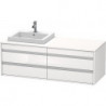 Meuble sous-vasque KETHO 550x1400x496mm WT li blanc brillant