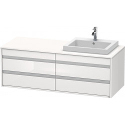 Meuble sous-vasque KETHO 550x1400x496mm WT re blanc brillant