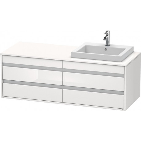 Meuble sous-vasque KETHO 550x1400x496mm WT re blanc brillant