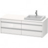 Meuble sous-vasque KETHO 550x1400x496mm WT re blanc brillant