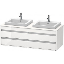 Meuble sous-vasque KETHO 550x1400x496mm blanc brillant