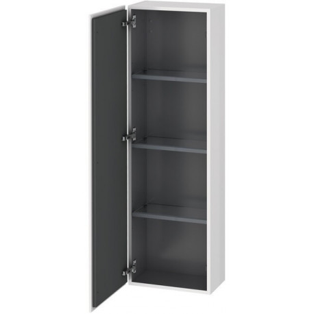 Armoire Duravit L-CUBE 400x243x1320mm ouverture droite blanc mat