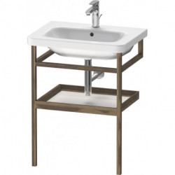 Porte-serviettes DURASTYLE 440x590mmavec étagèblanc brillant/noyer massif
